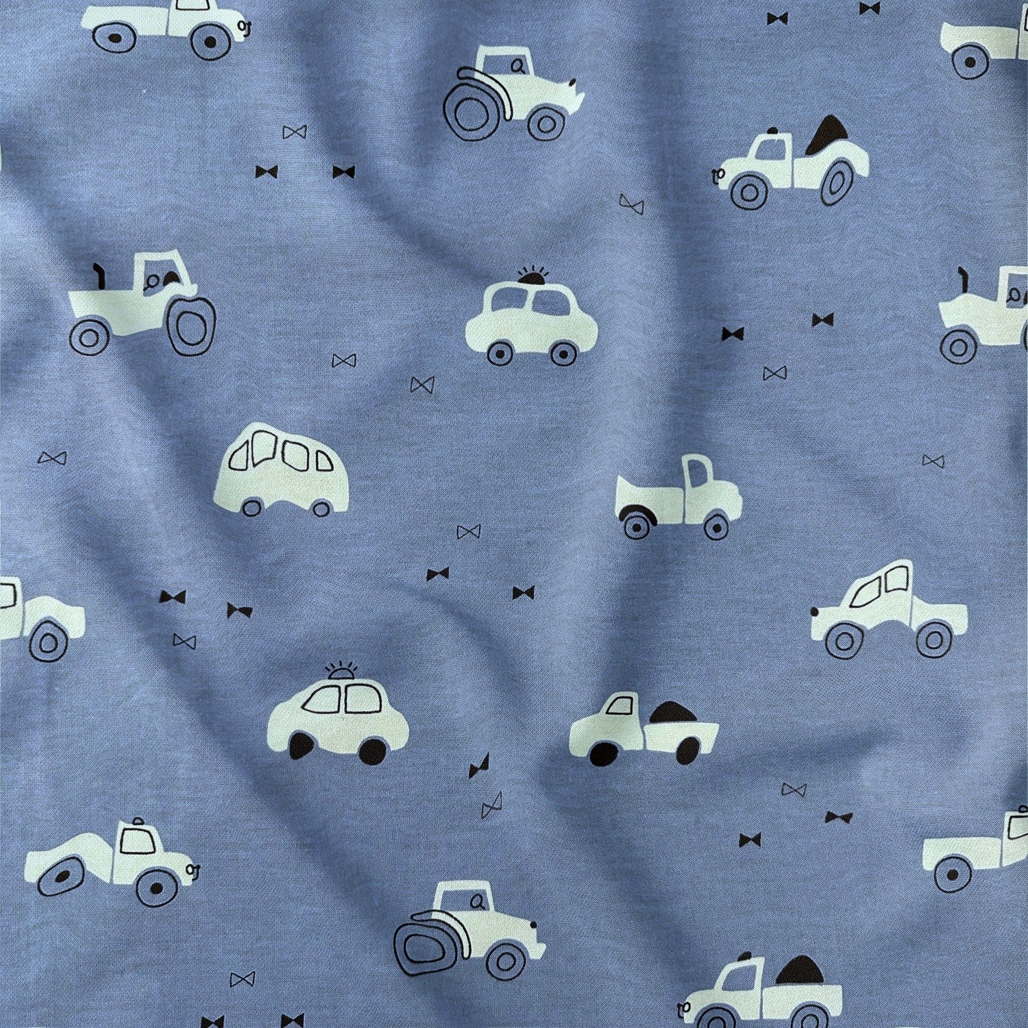Cotton Fabric - Blue Cars