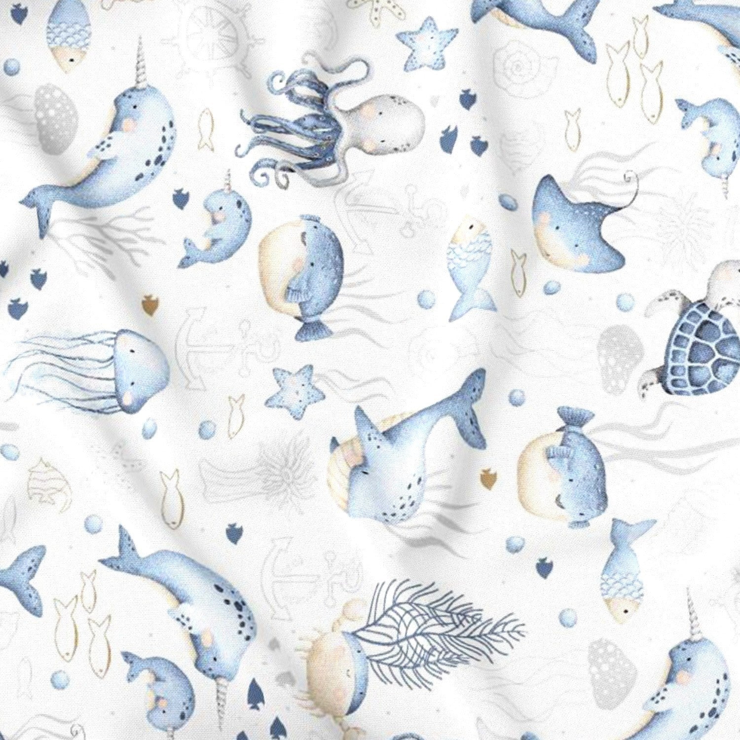 Cotton Fabric - Blue Ocean