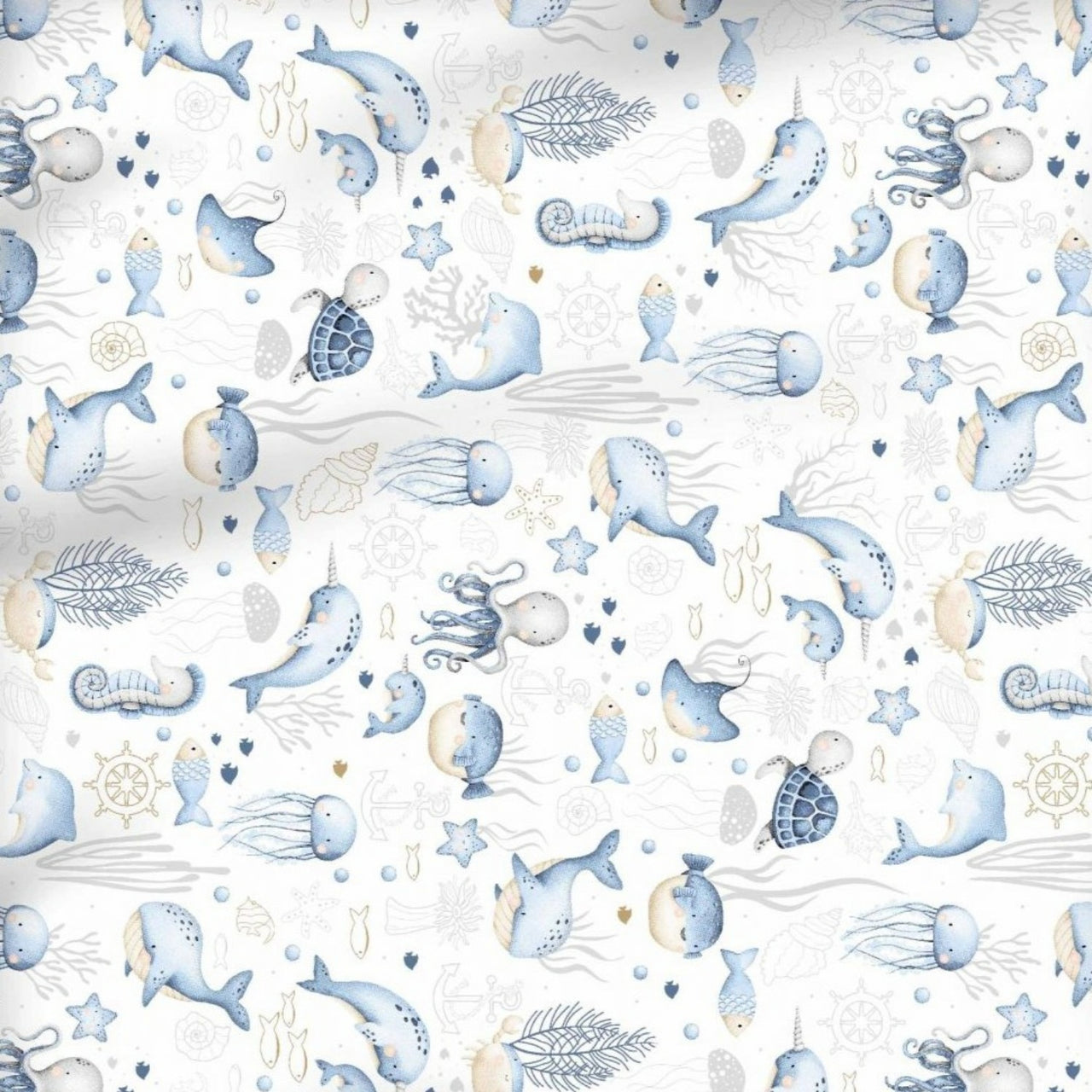 Cotton Fabric - Blue Ocean