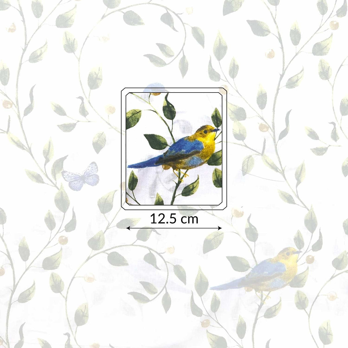 Cotton Fabric - Blue bird