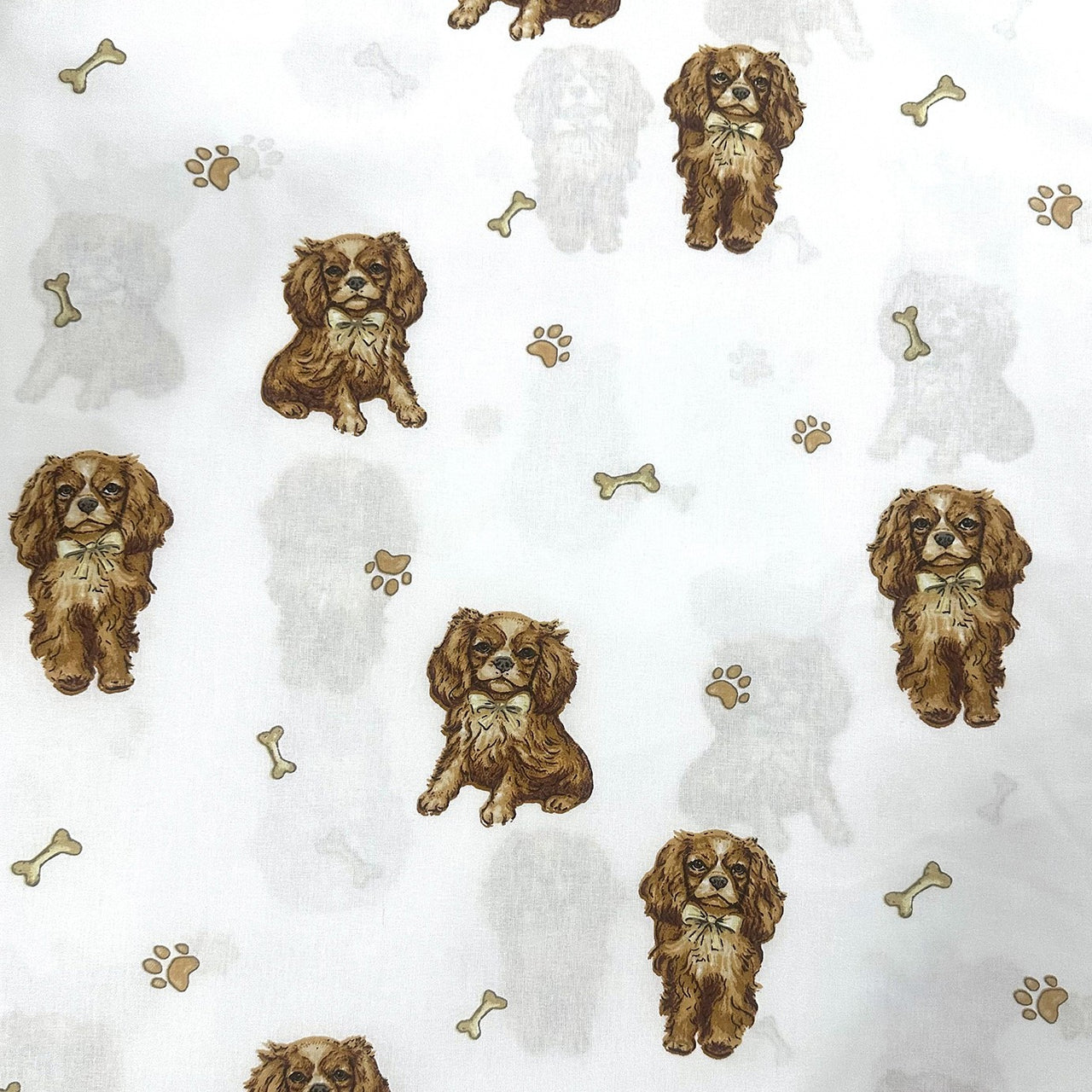 Cotton Fabric - Cavalier, White