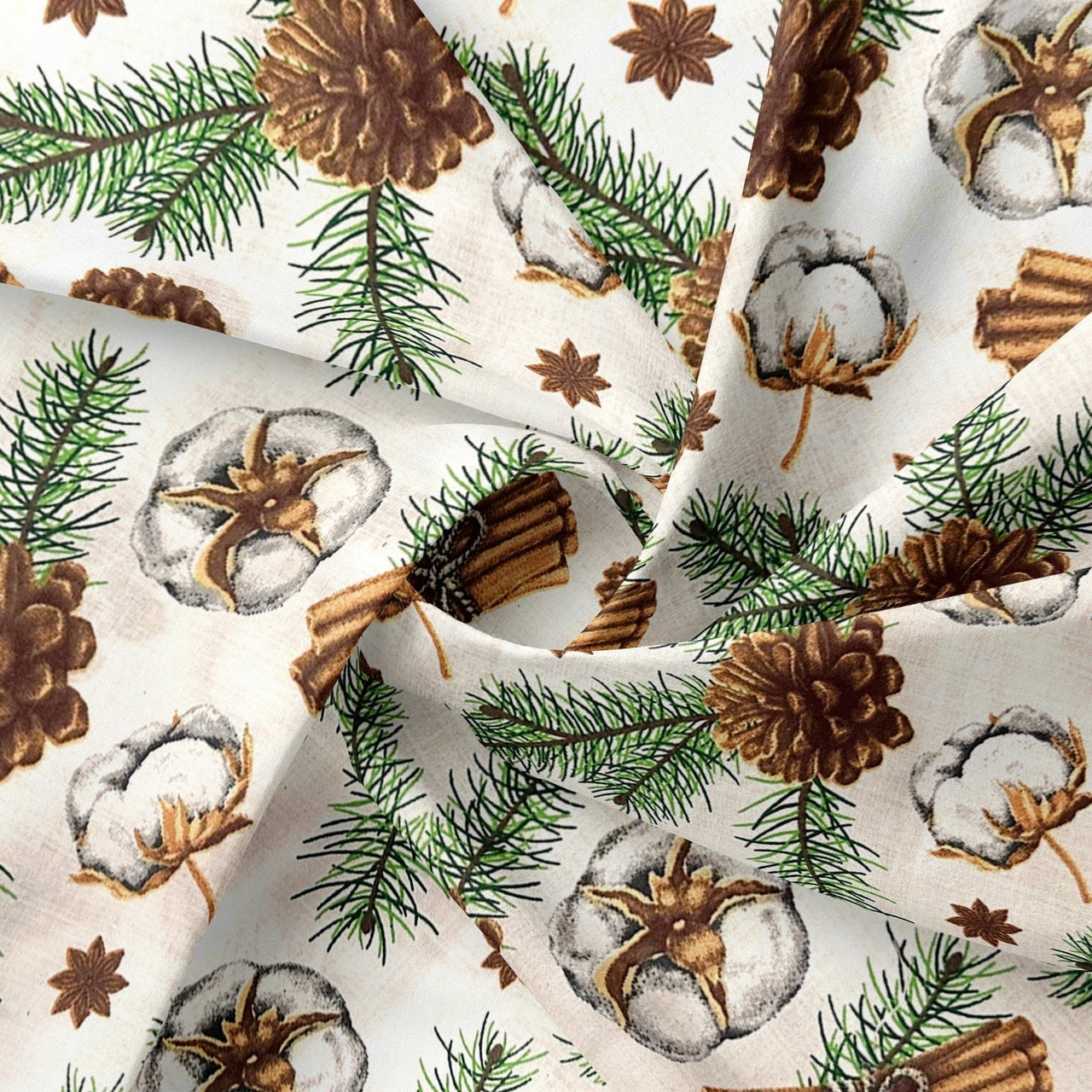 Cotton Fabric - Christmas Decorations