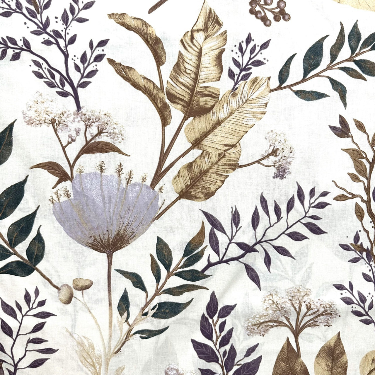 Cotton Fabric - Floristry, beige