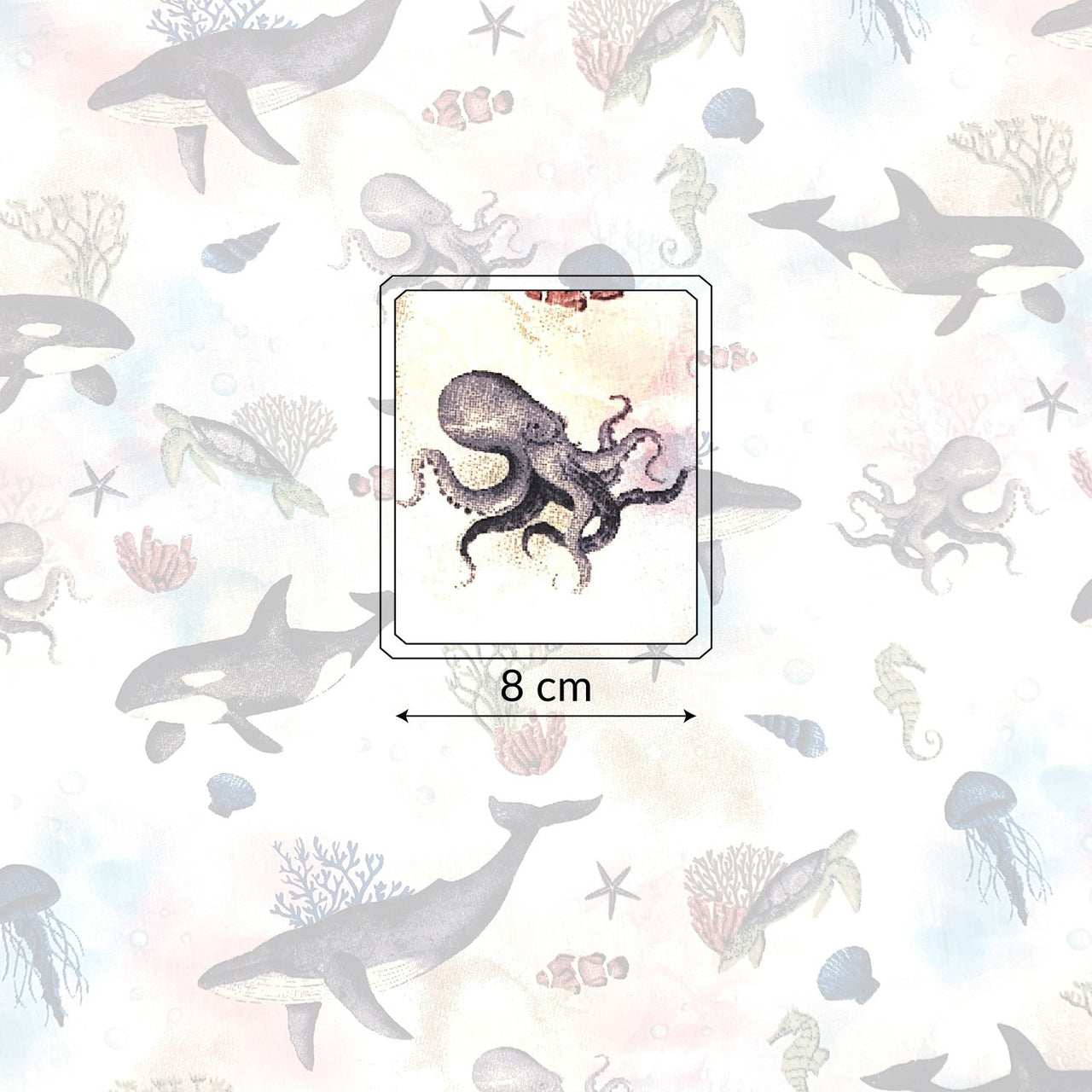 Cotton Fabric - Shark and Jellyfish