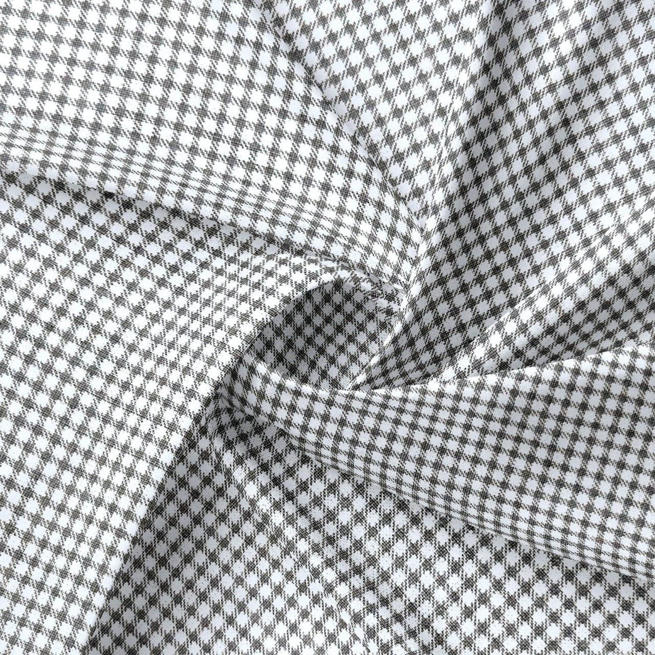 Cotton Fabric - Small Checkered pattern, Gray