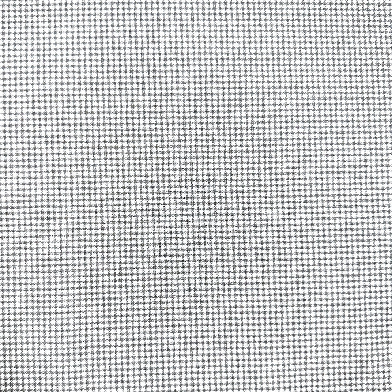 Cotton Fabric - Small Checkered pattern, Gray