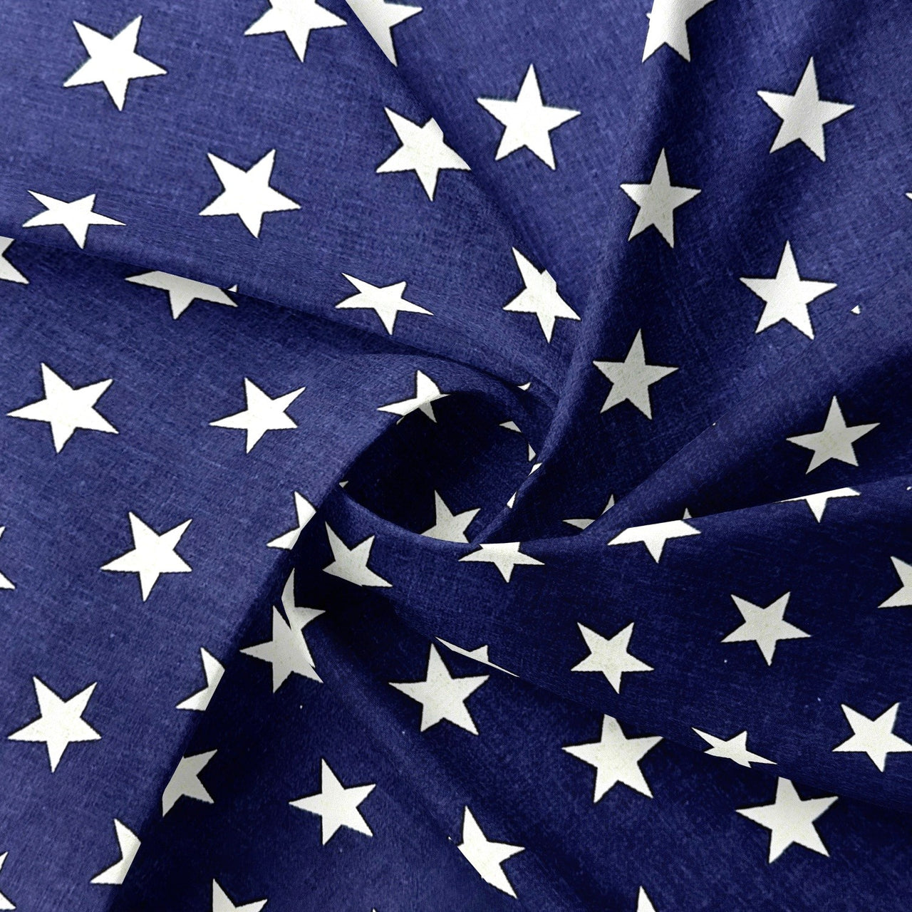 Cotton Fabric - Stars on Navy Blue