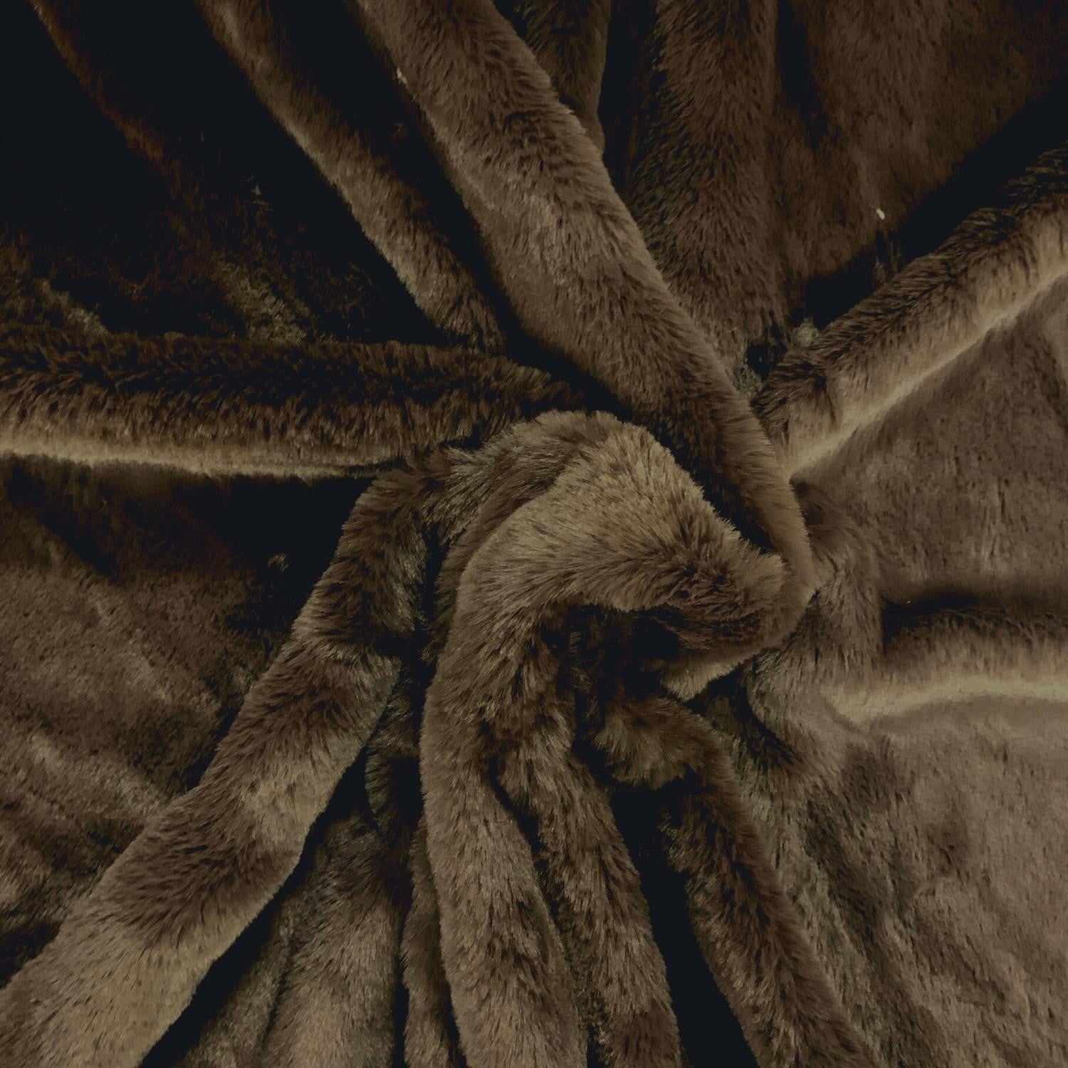 Knitted Bunny Fur Fabric - Brown