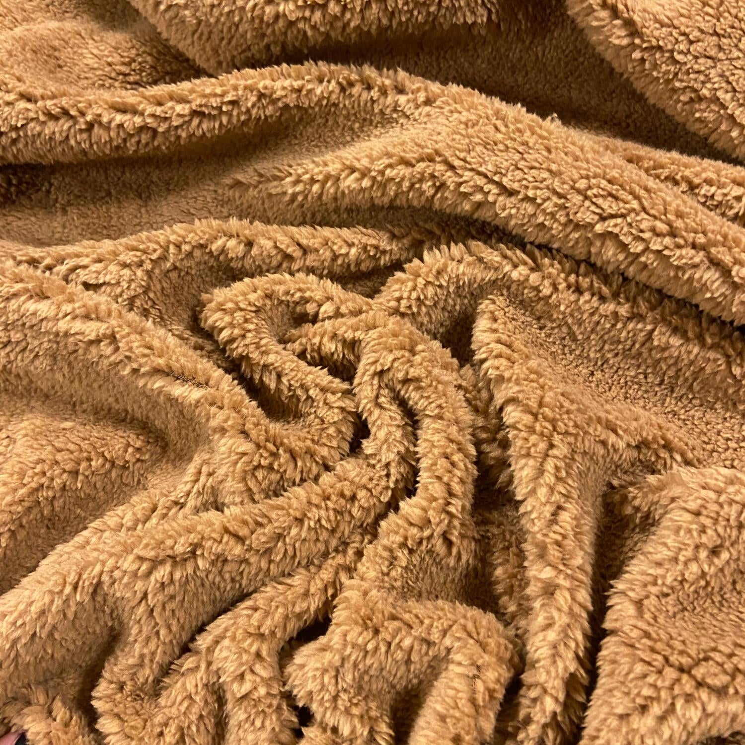 Knitted Lamb Fabric - Cappuccino